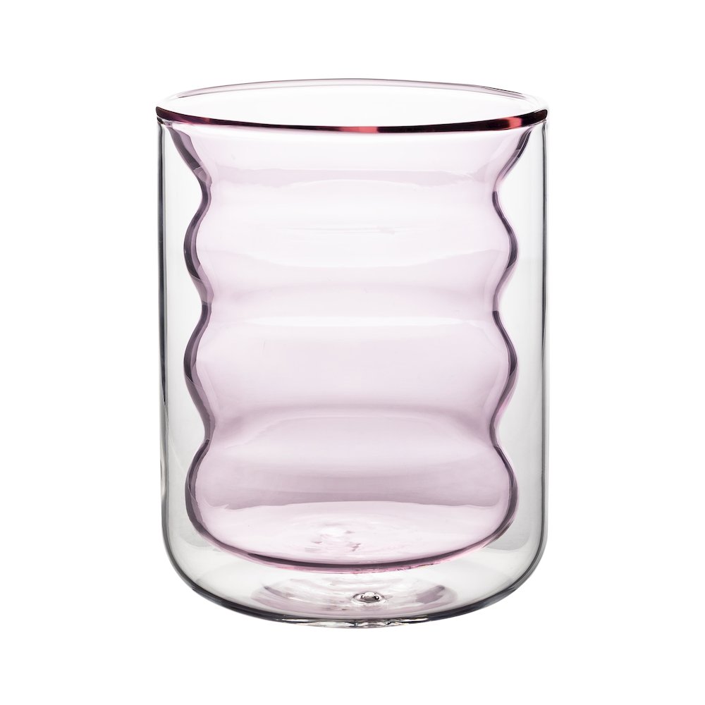 Waves Blush Water Glass - Set of 4. Picture 1