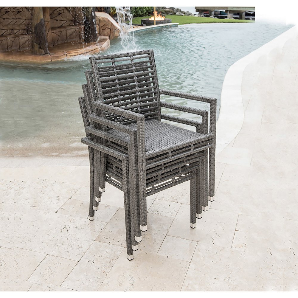 Panama Jack Graphite Modular Armless Chair with Cushions. Picture 6