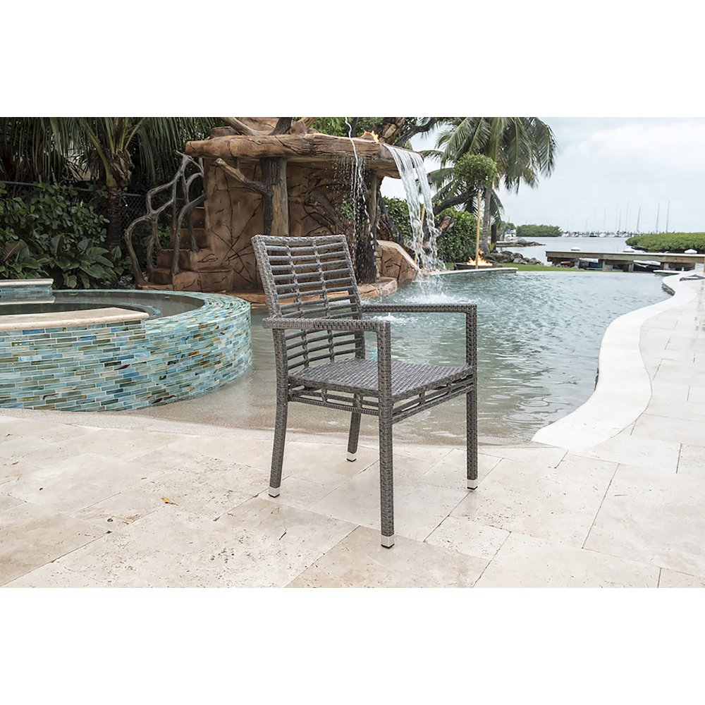 Panama Jack Graphite Modular Armless Chair with Cushions. Picture 7