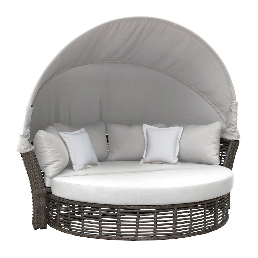 Panama Jack Graphite Canopy Daybed with Cushions. Picture 1