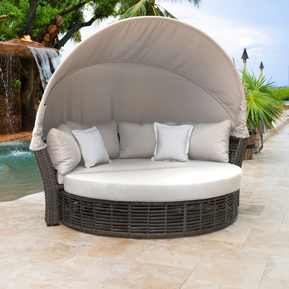 Panama Jack Graphite Canopy Daybed with Cushions. Picture 2