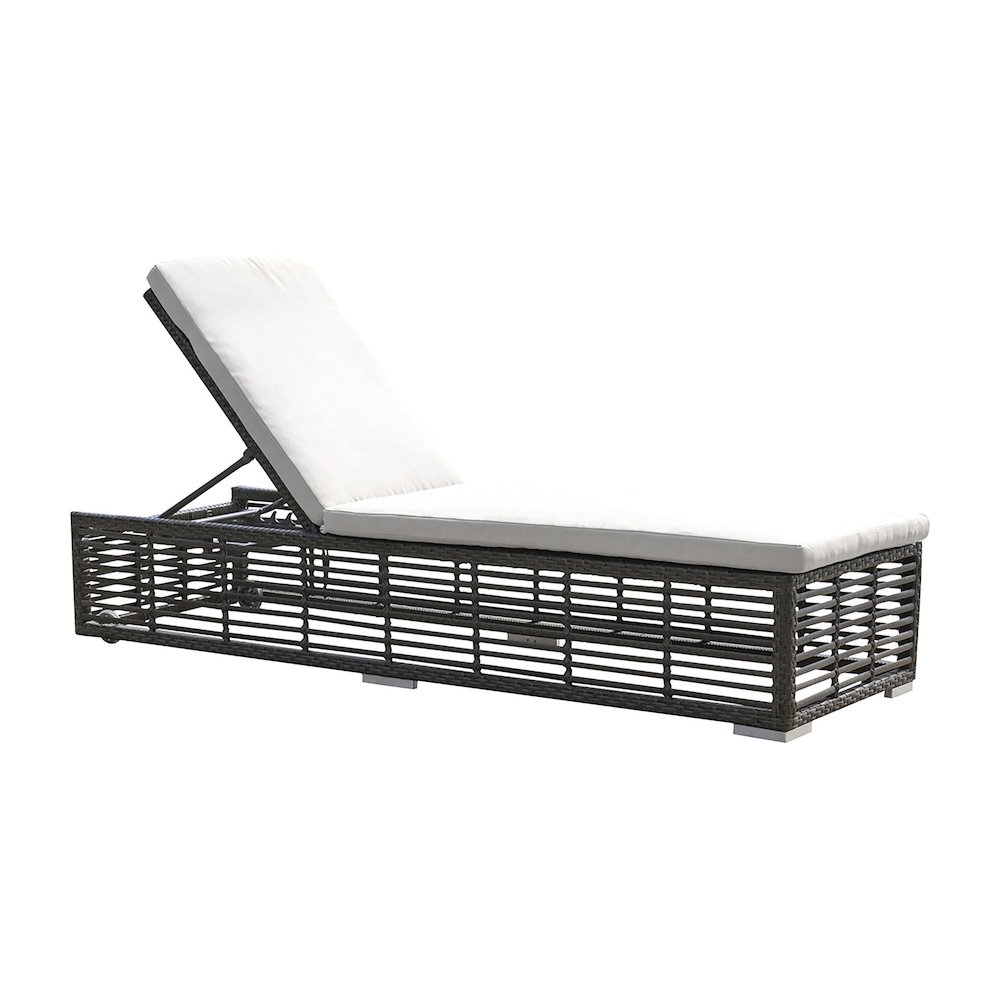 Panama Jack Graphite Chaise Lounge W/Wheels. Picture 1