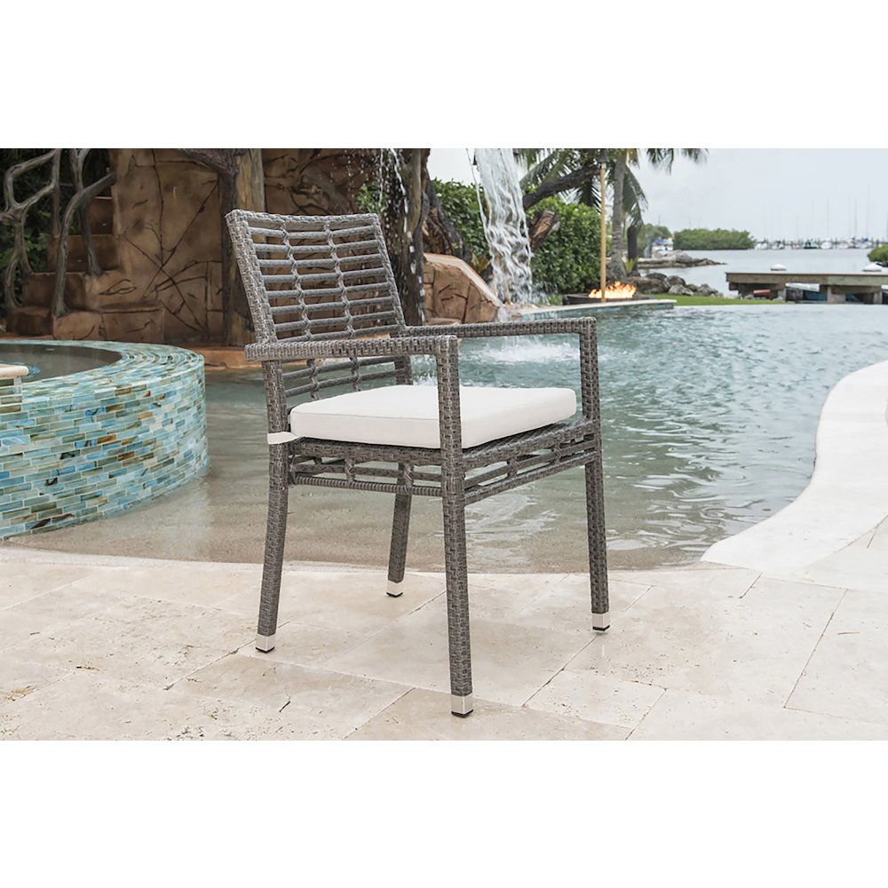 Panama Jack Graphite Modular Armless Chair with Cushions. Picture 4