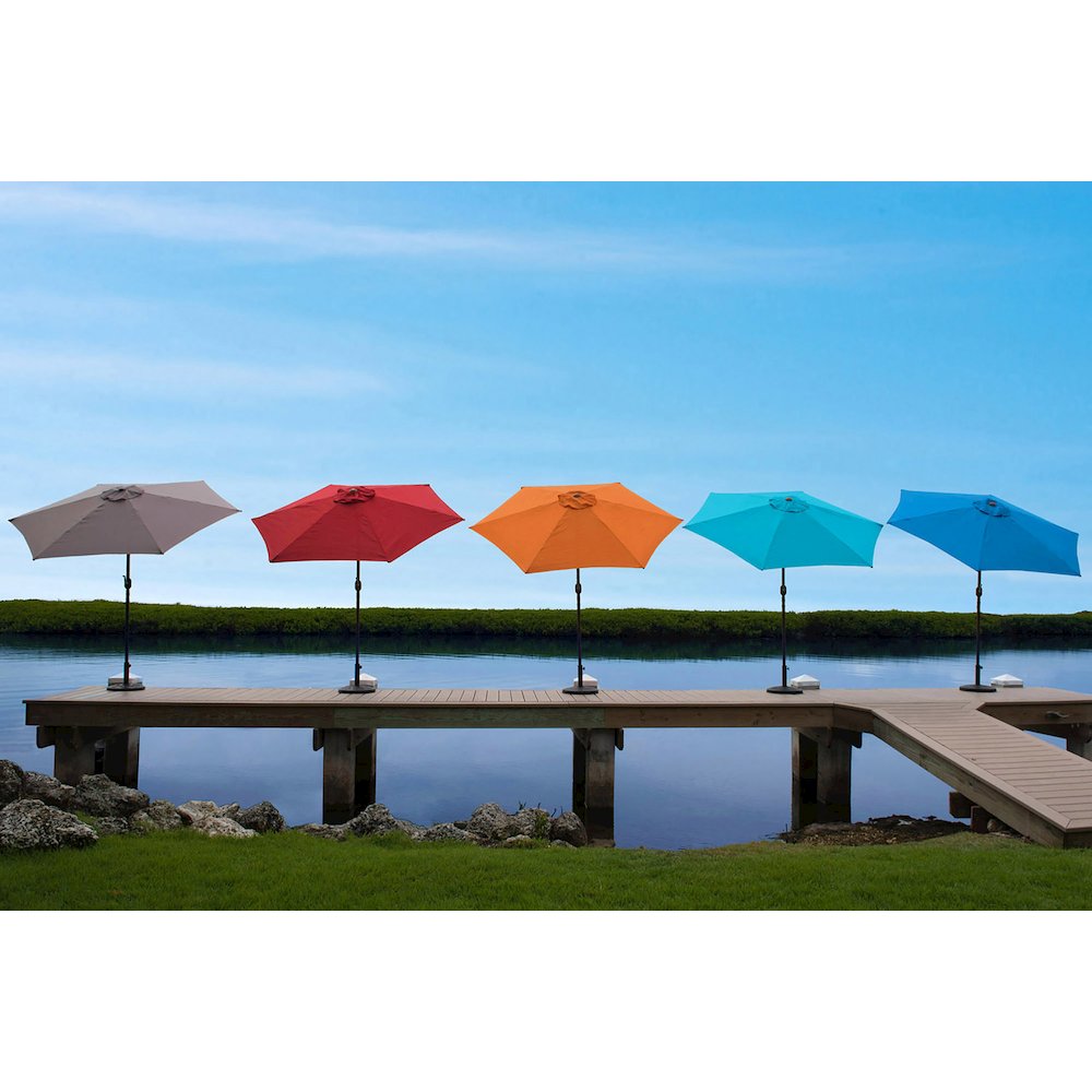 Panama Jack Orange 9 Ft Alum Patio Umbrella W/Crank. Picture 5