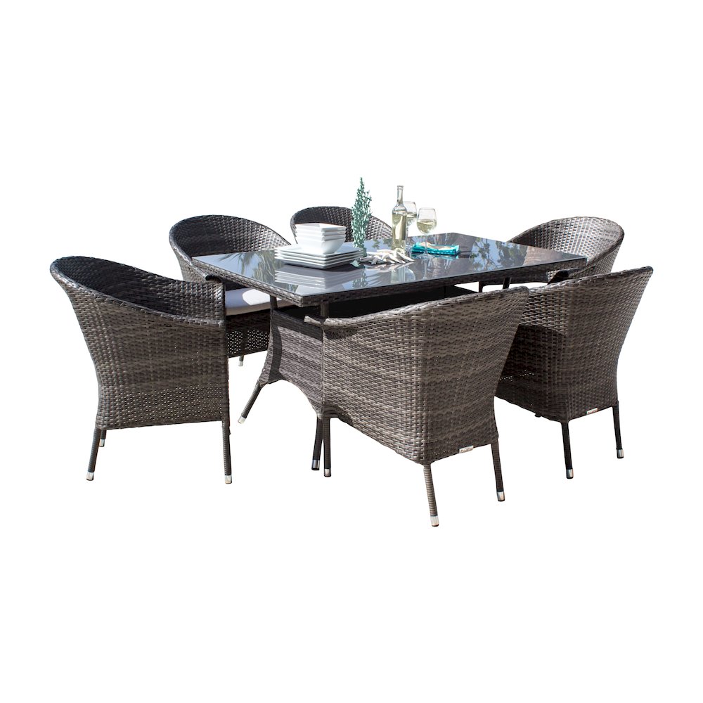 Ultra Stackable Woven Armchair with Cushion. Picture 5