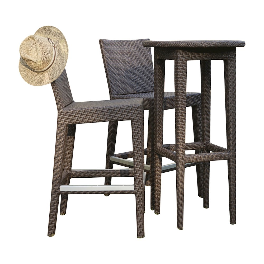 Soho 3-Piece Pub & Barstool Set with Cushions. Picture 1