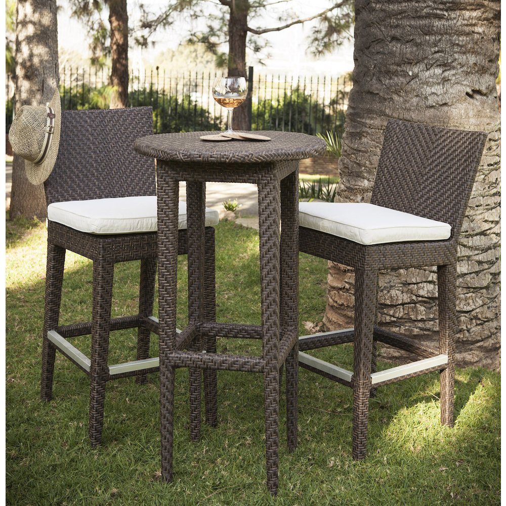Soho 3-Piece Pub & Barstool Set with Cushions. Picture 2