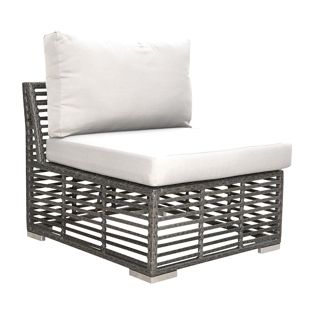 Panama Jack Graphite Modular Armless Chair with Cushions. Picture 1