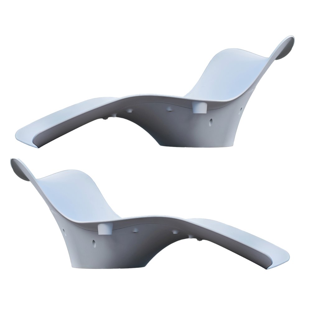 Panama Jack Set of 2 Wave In-Pool Chaise Lounger. Picture 1
