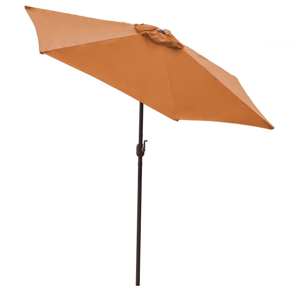 Panama Jack Orange 9 Ft Alum Patio Umbrella W/Crank. Picture 1