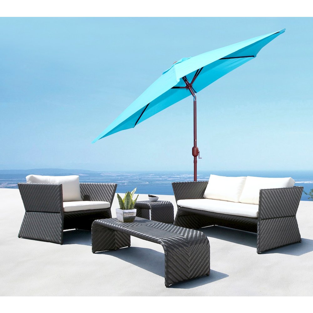 Panama Jack Teal 9 Ft Alum Patio Umbrella W/Crank. Picture 5