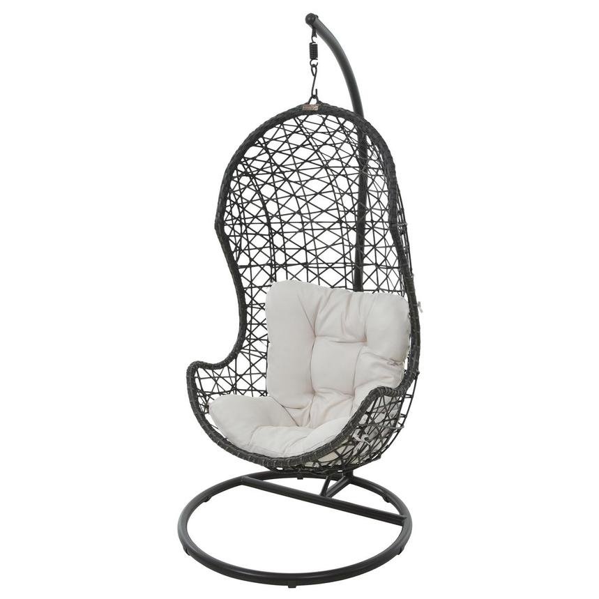 Panama Jack Hanging Chair w/Metal Stand & Cushions. Picture 1