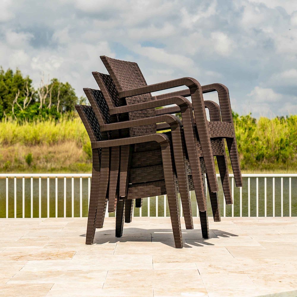 Alaska 4-Piece Seating Set - Brown. Picture 7