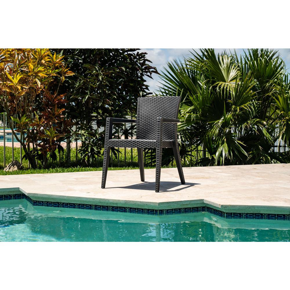 Alberta Set of 2 Stackable Armchair-Anthracite. Picture 3