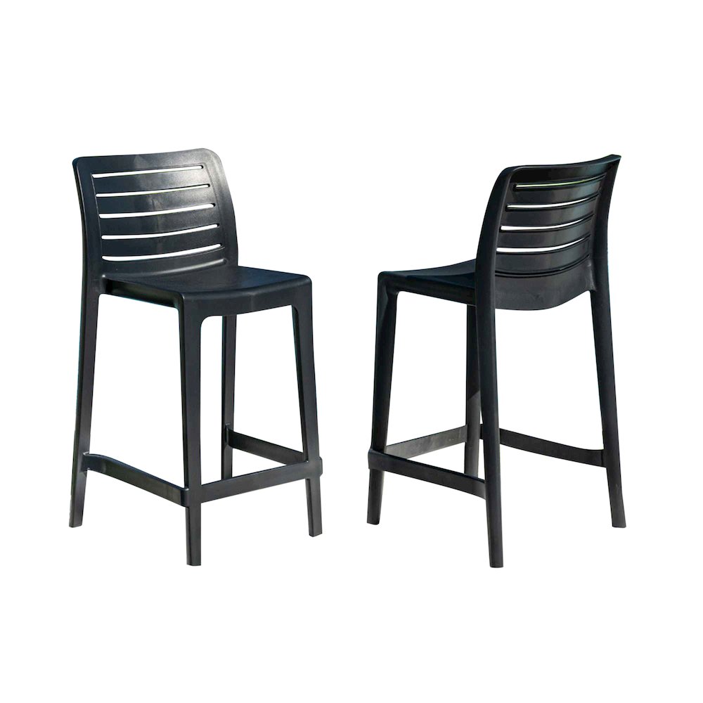 Leva Set of 2 Barstools - Anthracite. Picture 8