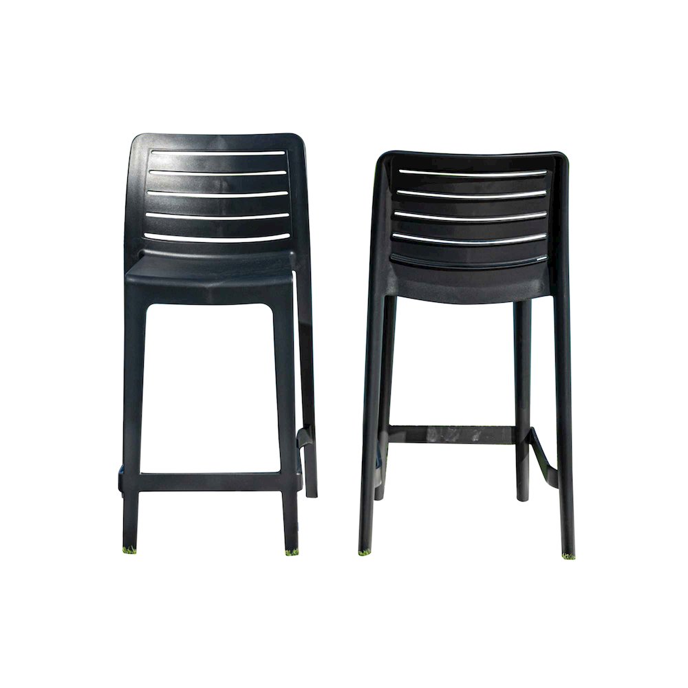 Leva Set of 2 Barstools - Anthracite. Picture 9