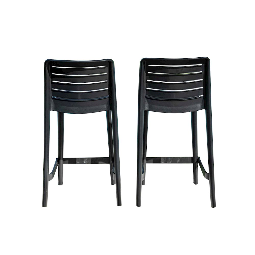 Leva Set of 2 Barstools - Anthracite. Picture 10