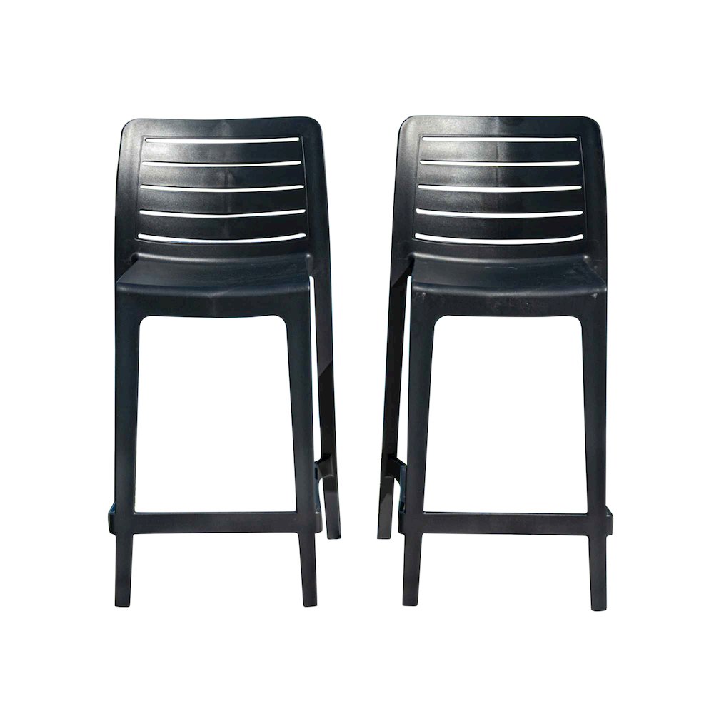 Leva Set of 2 Barstools - Anthracite. Picture 11