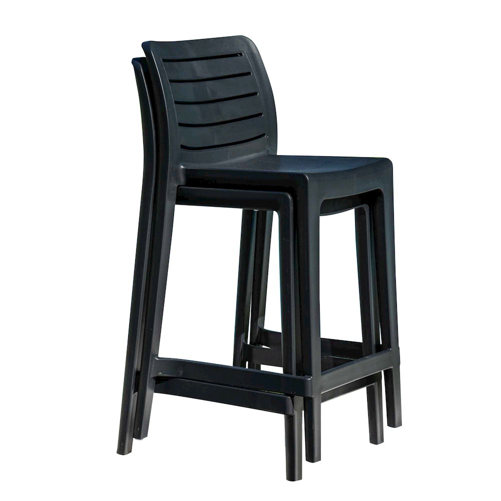 Leva Set of 2 Barstools - Anthracite. Picture 12