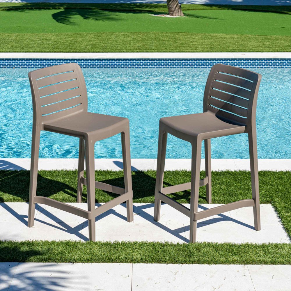 Leva Set of 2 Barstools - Cappucino. Picture 2