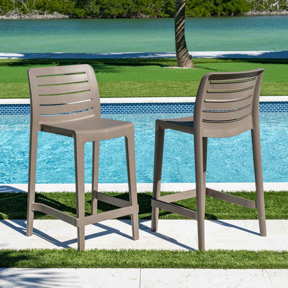 Leva Set of 2 Barstools - Cappucino. Picture 3