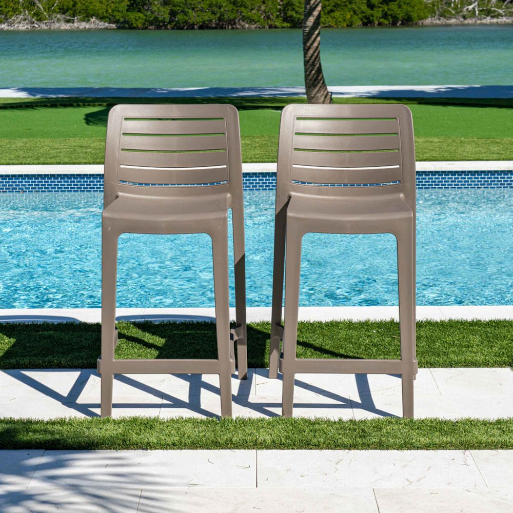 Leva Set of 2 Counterstools - Cappucino. Picture 4