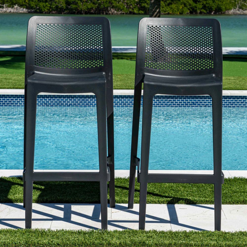 Lisa Set of 2 Barstools - Anthracite. Picture 4