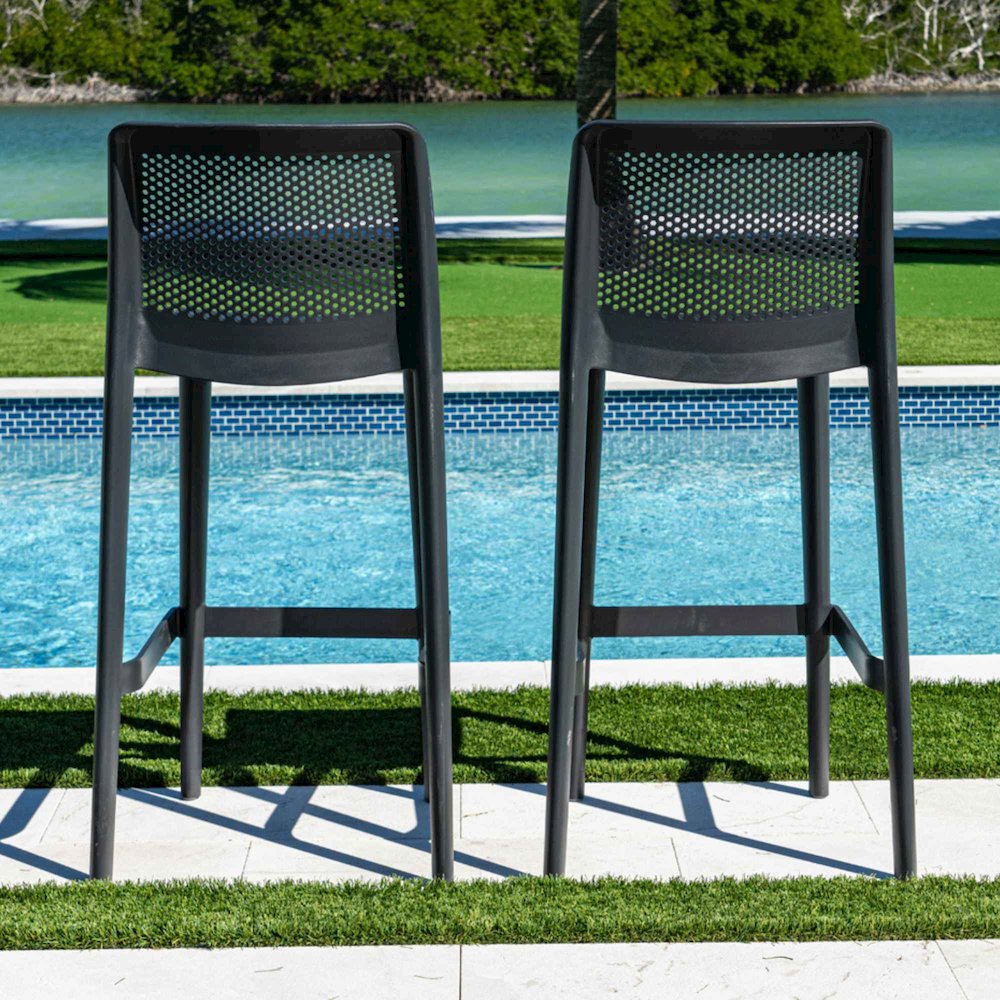 Lisa Set of 2 Barstools - Anthracite. Picture 5