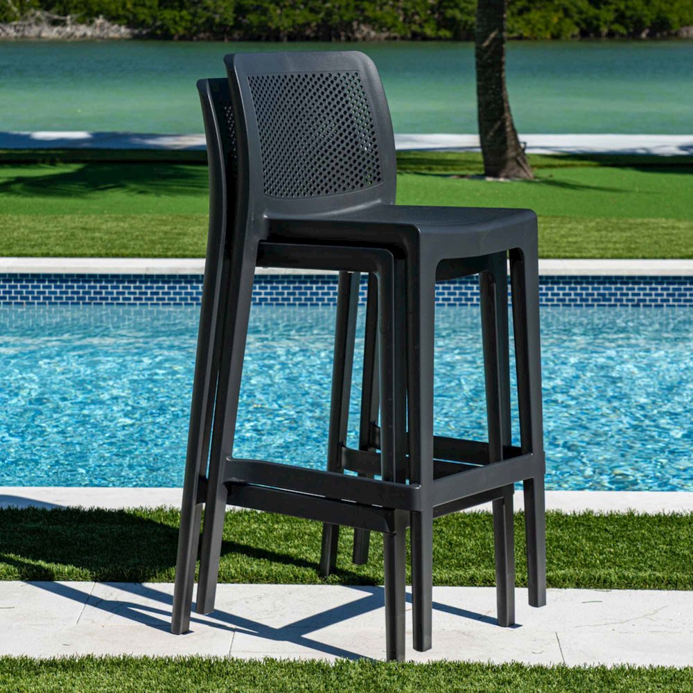 Lisa Set of 2 Barstools - Anthracite. Picture 6