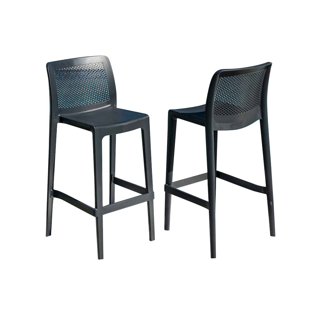 Lisa Set of 2 Barstools - Anthracite. Picture 1