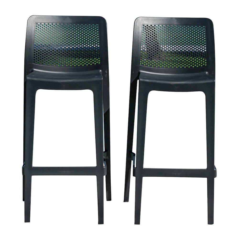 Lisa Set of 2 Barstools - Anthracite. Picture 8