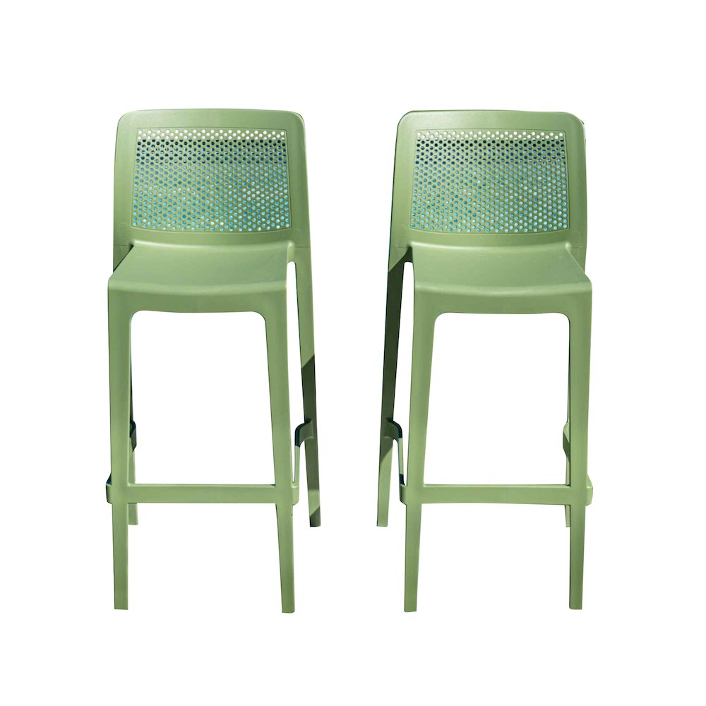Lisa Set of 2 Barstools - Green. Picture 8