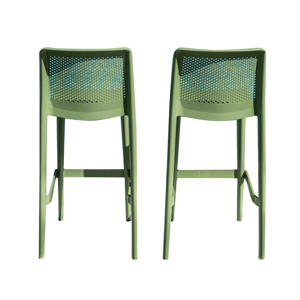 Lisa Set of 2 Barstools - Green. Picture 9