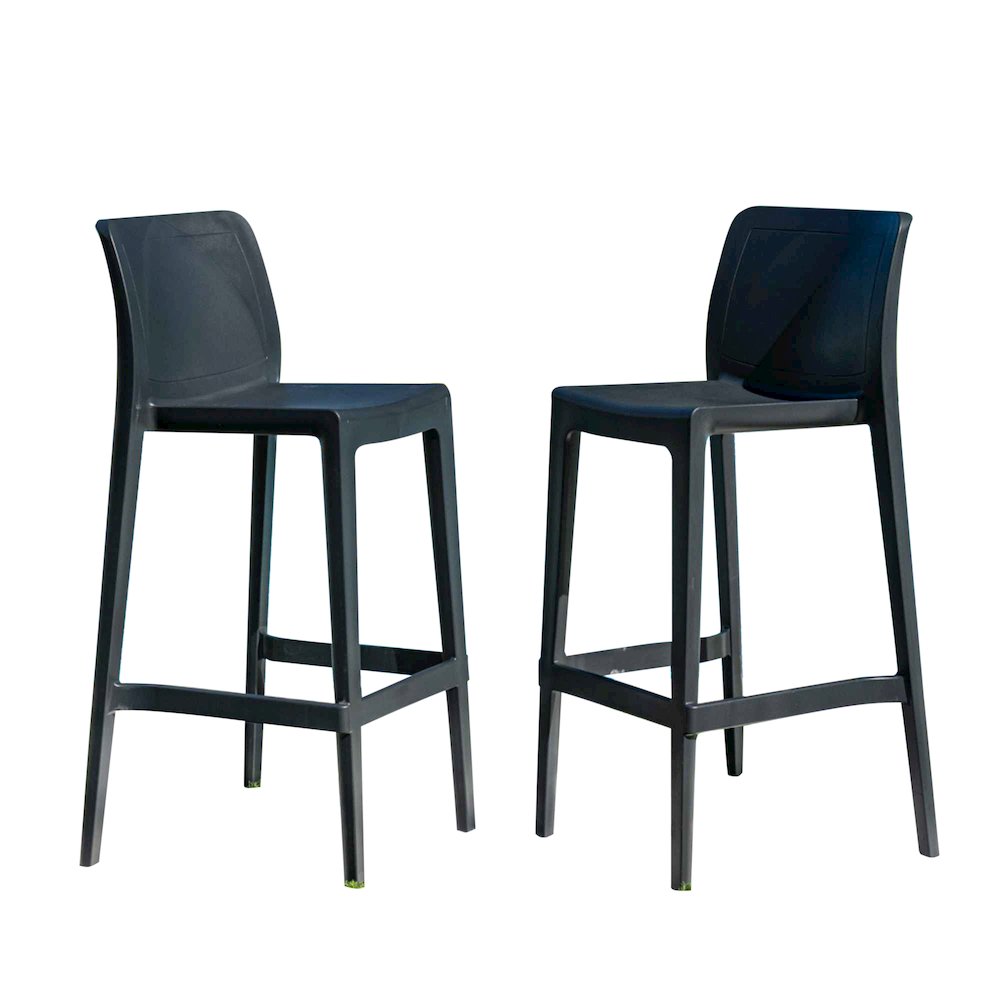 Luna Set of 2 Barstools - Anthracite. Picture 7