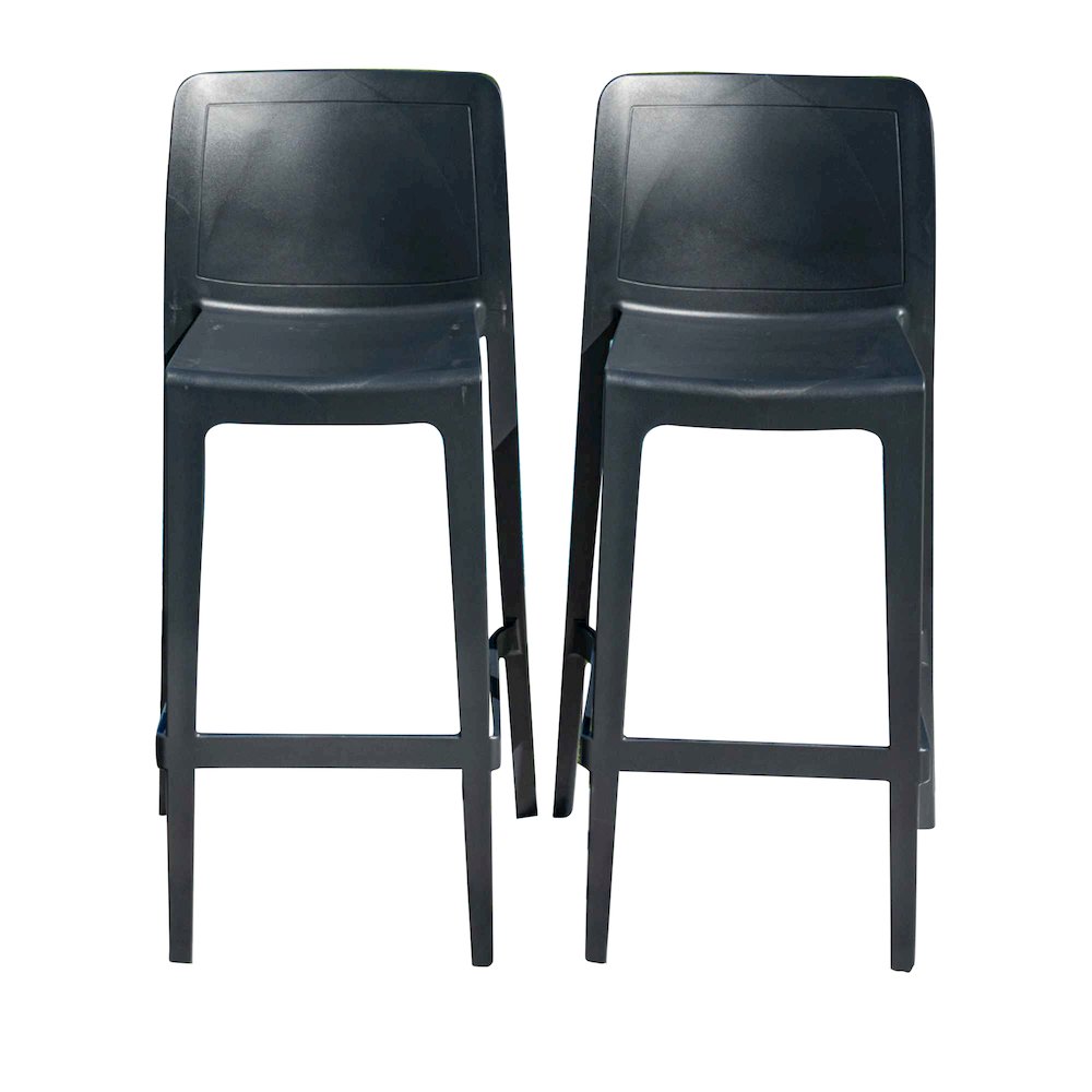 Luna Set of 2 Barstools - Anthracite. Picture 8