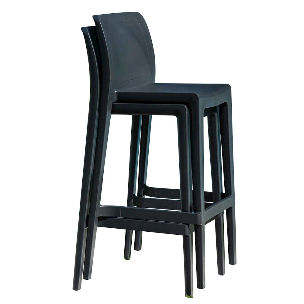 Luna Set of 2 Barstools - Anthracite. Picture 10