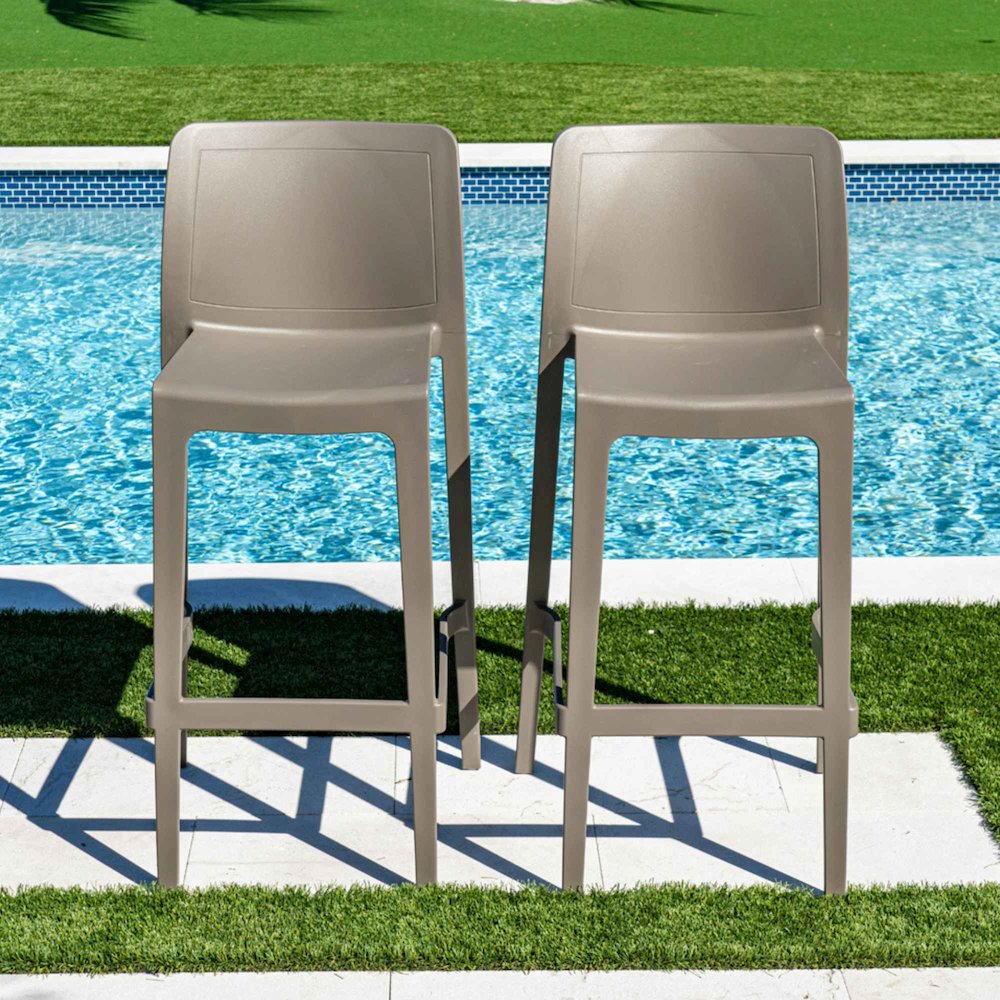 Luna Set of 2 Barstools - Cappuccino. Picture 3