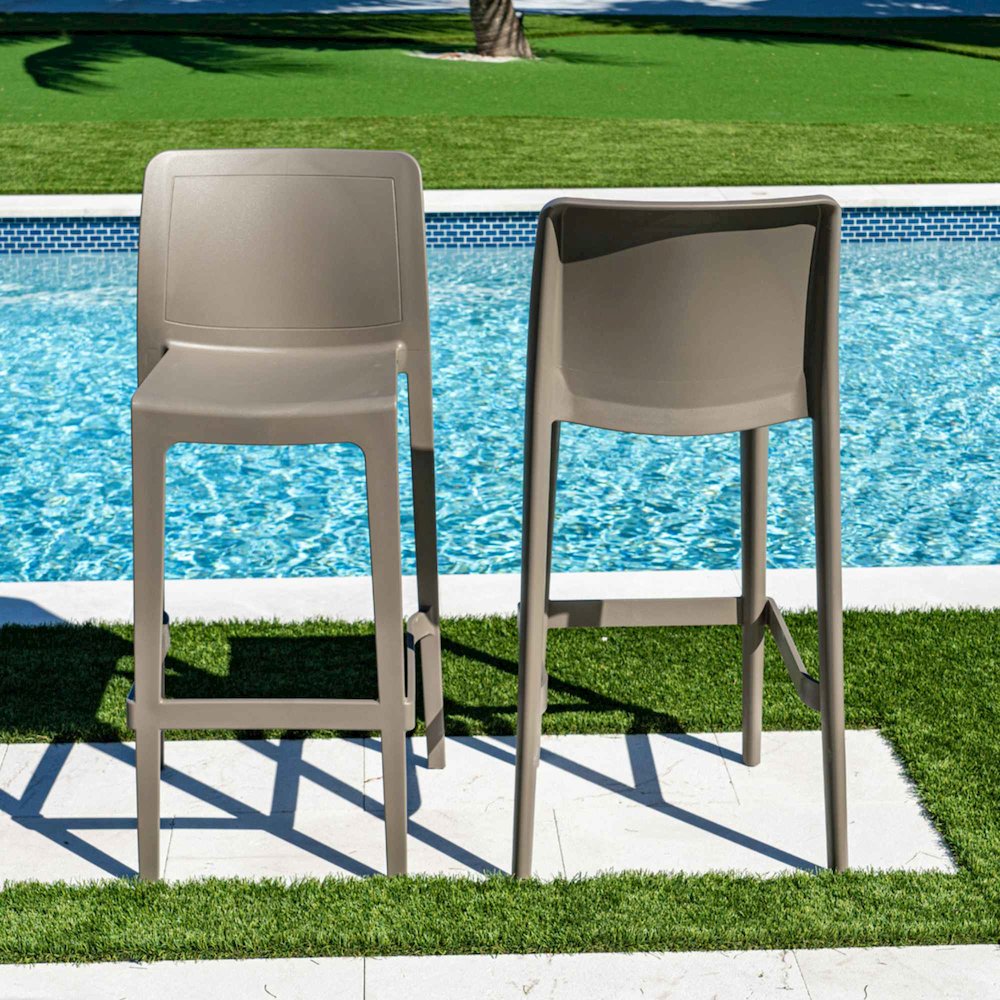 Luna Set of 2 Barstools - Cappuccino. Picture 5