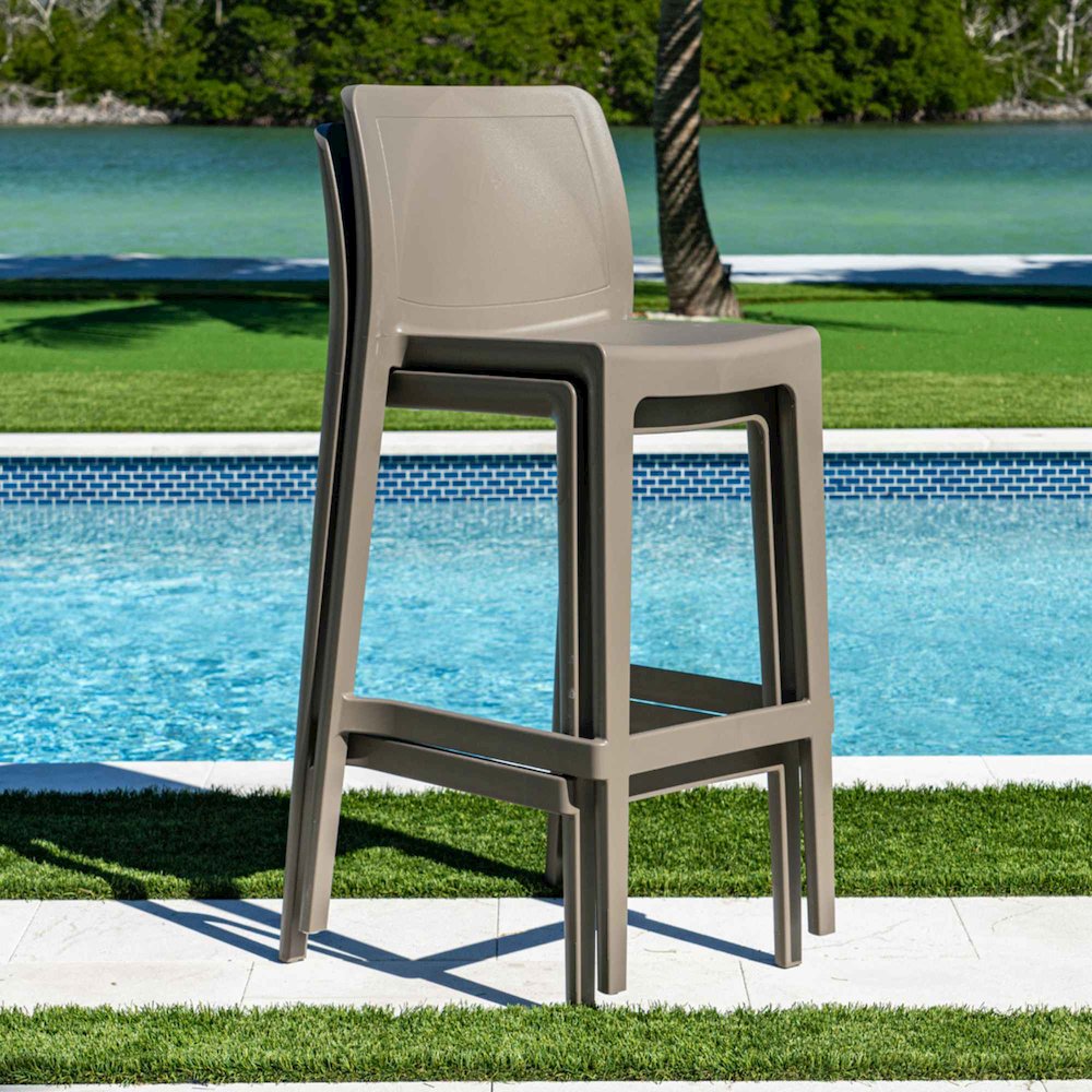 Luna Set of 2 Barstools - Cappuccino. Picture 6