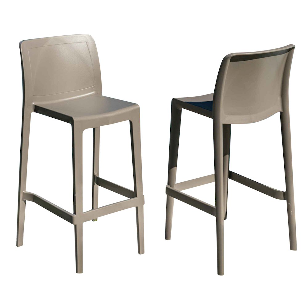 Luna Set of 2 Barstools - Cappuccino. Picture 1