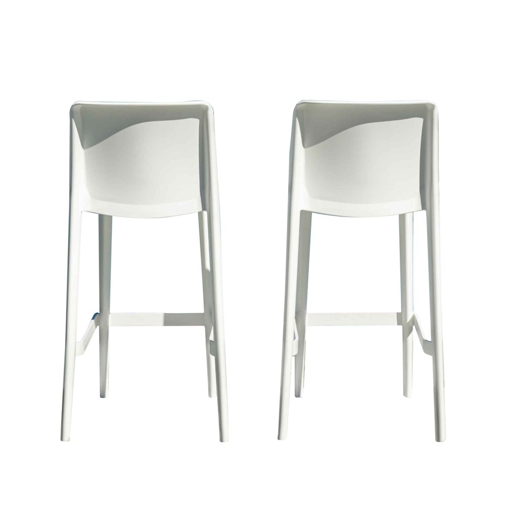 Luna Set of 2 Barstools - White. Picture 8