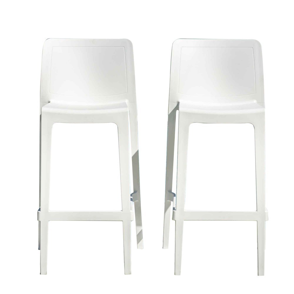 Luna Set of 2 Barstools - White. Picture 9
