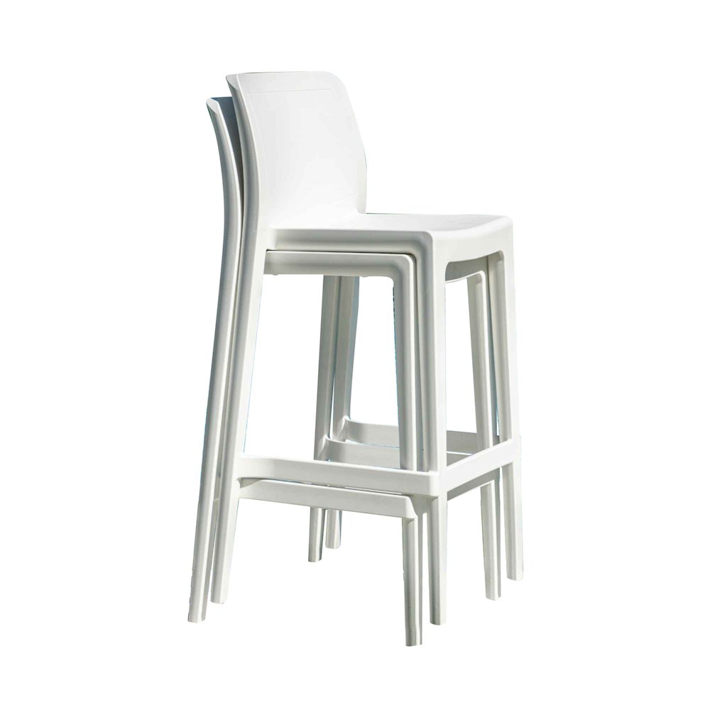 Luna Set of 2 Barstools - White. Picture 10
