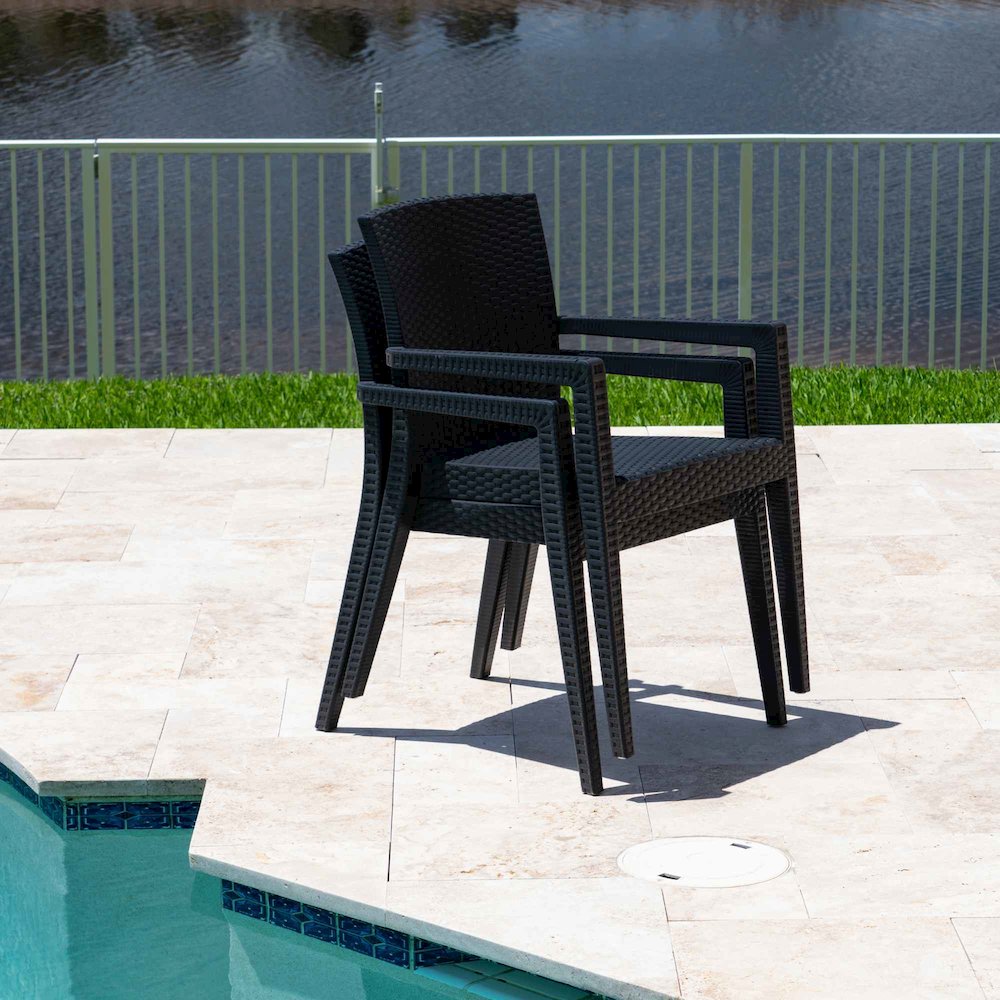 Montana 5-Piece Dining Set-Anthracite. Picture 4