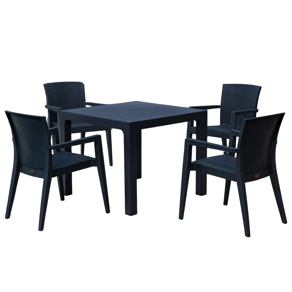 Montana 5-Piece Dining Set-Anthracite. Picture 1