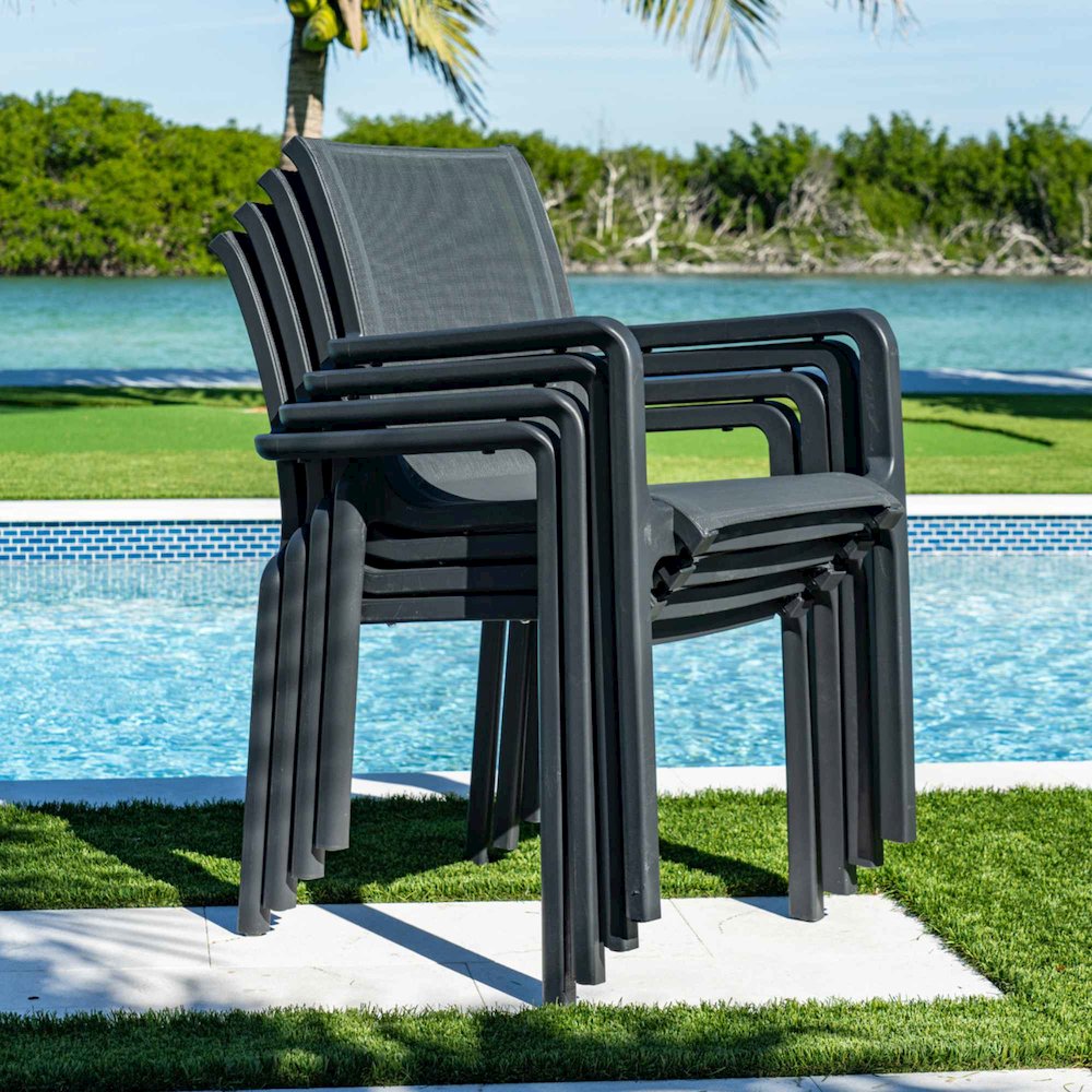 Paris Set of 2 Sling Armchairs - Anthracite. Picture 7
