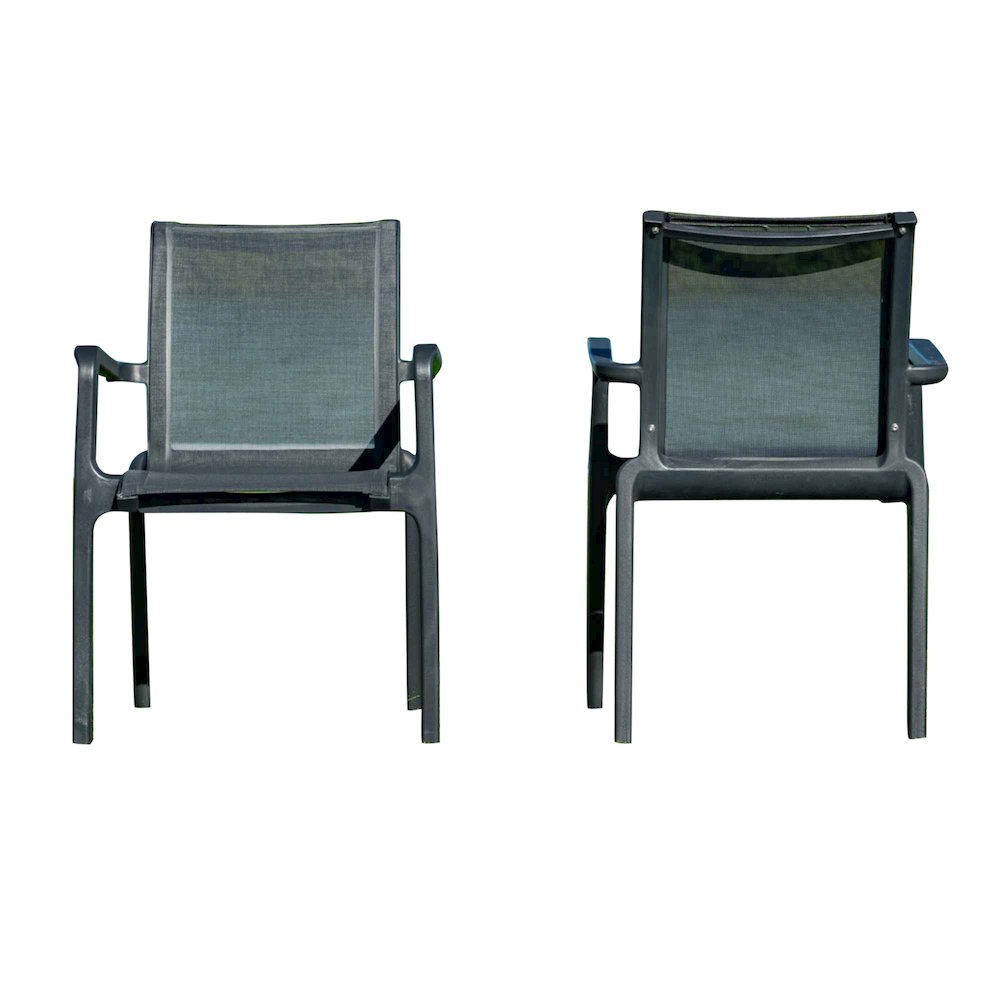 Paris Set of 2 Sling Armchairs - Anthracite. Picture 8