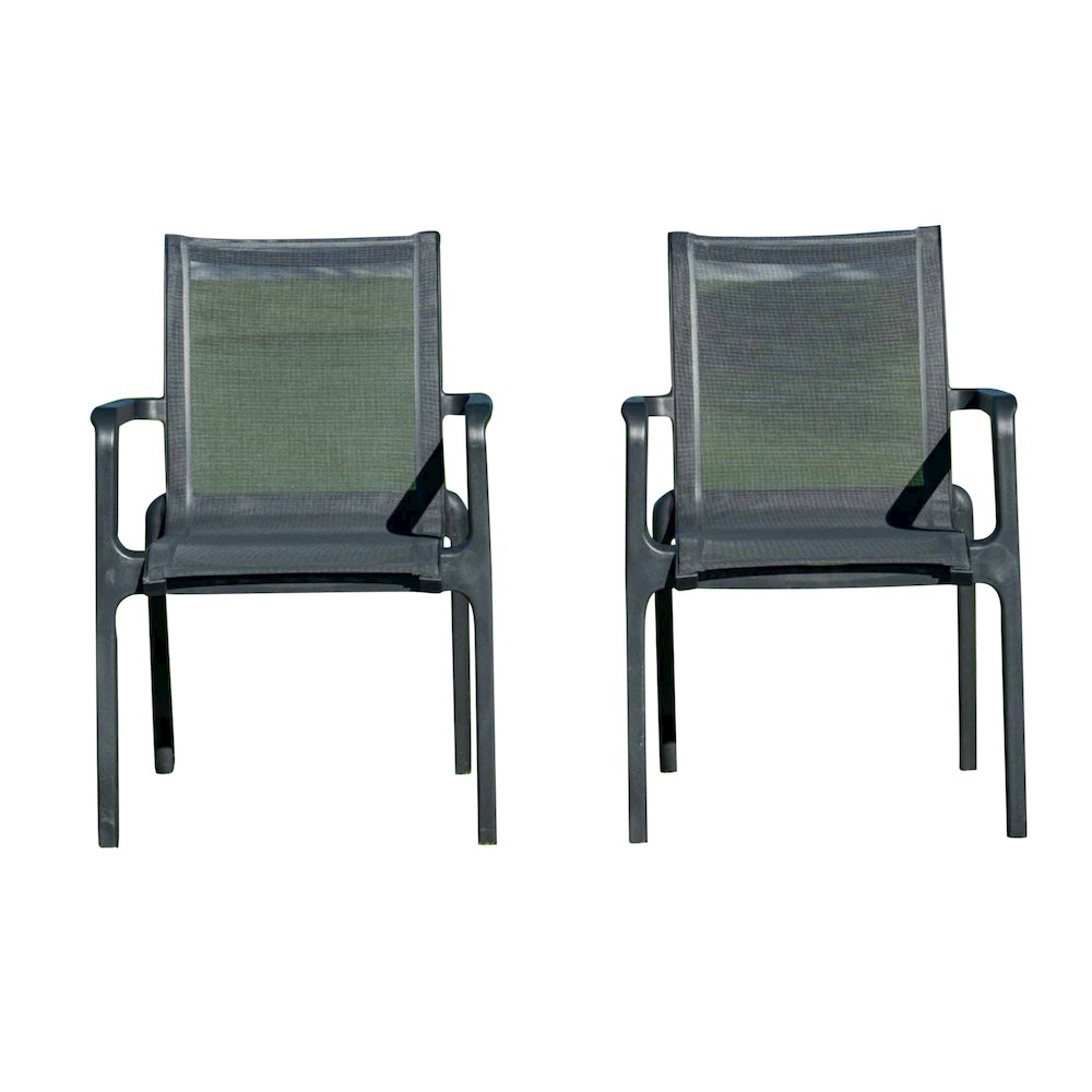 Paris Set of 2 Sling Armchairs - Anthracite. Picture 9
