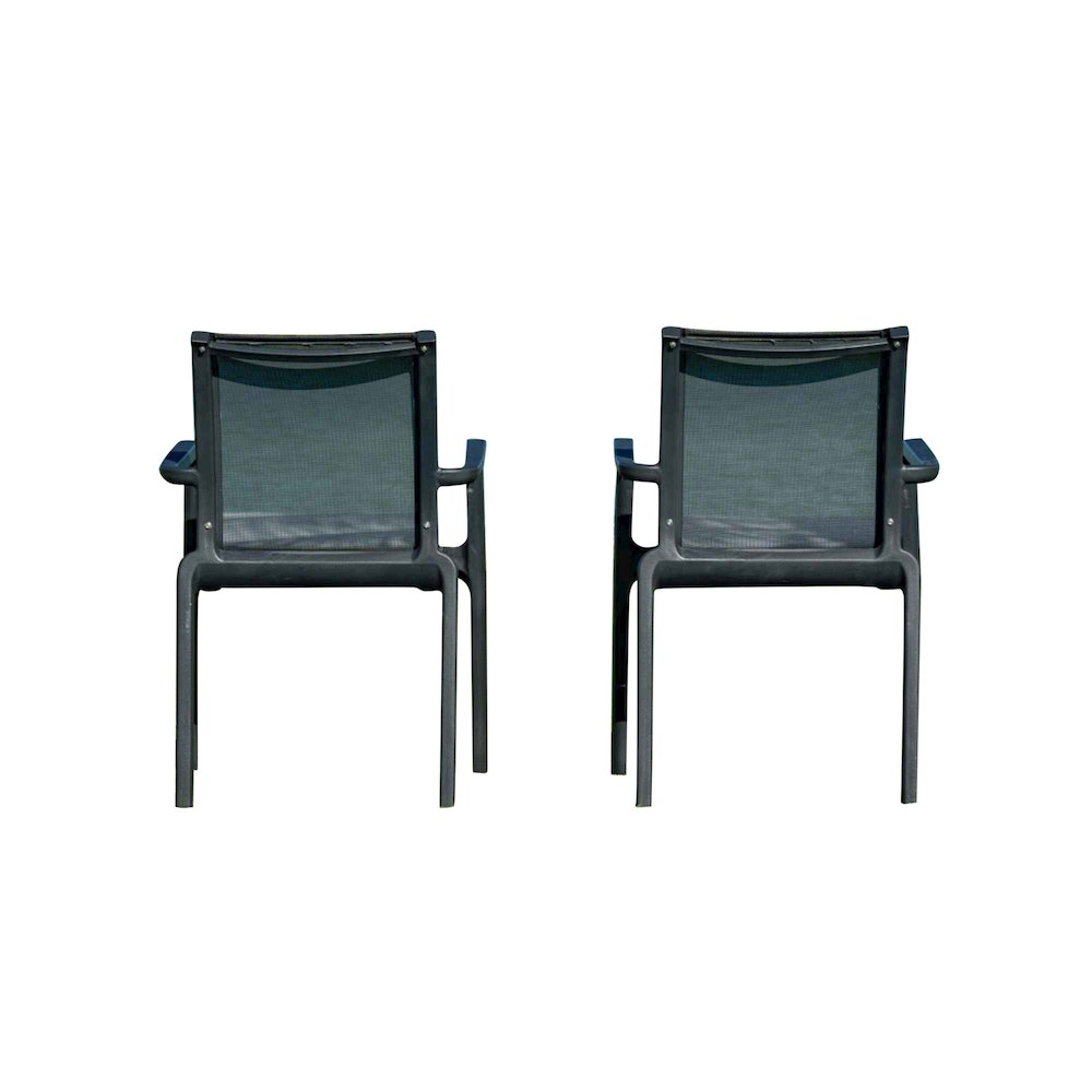 Paris Set of 2 Sling Armchairs - Anthracite. Picture 10