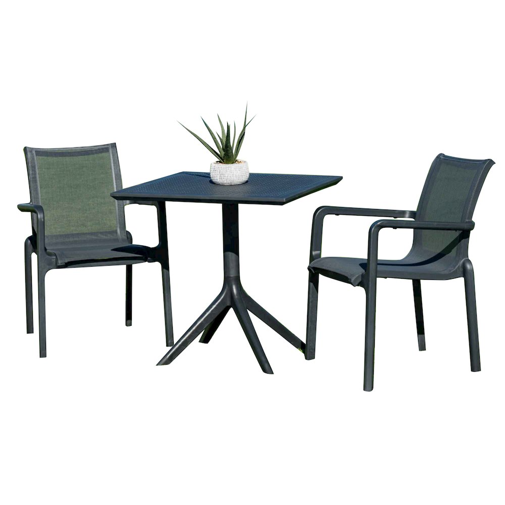 Paris Set of 2 Sling Armchairs - Anthracite. Picture 11